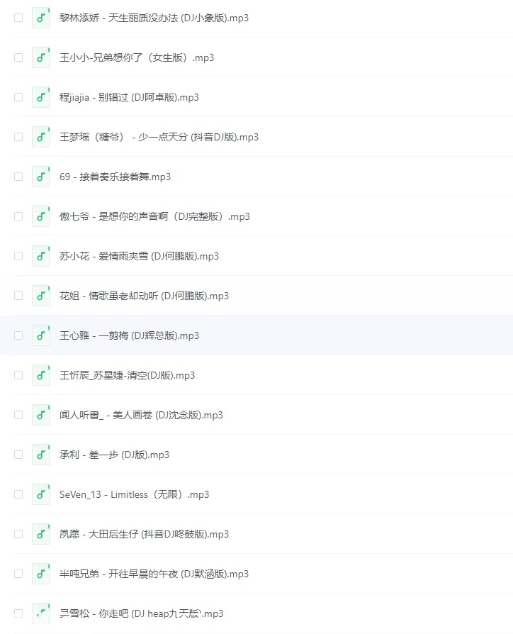 车载DJ舞曲推荐：360首热门低音炮精选排行榜 - 零零盘