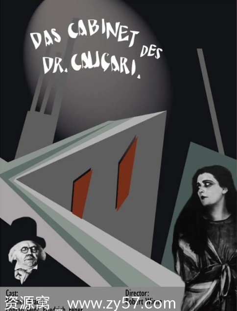 电影资源分享 悬疑恐怖犯罪 德国经典《卡里加里博士的小屋》1920 - 零零盘