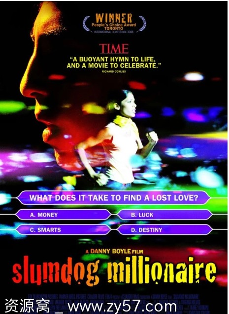 贫民窟的百万富翁电影海报