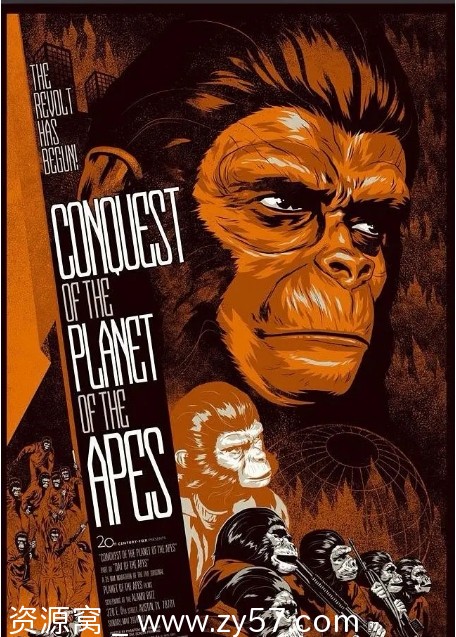 猩球征服电影海报