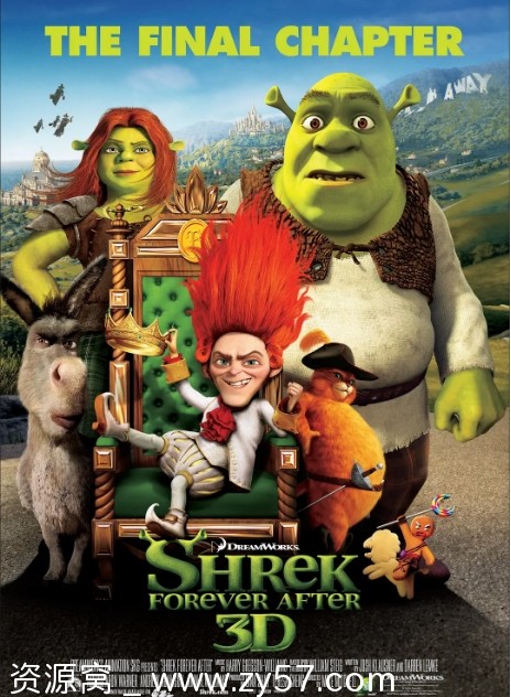 美国动漫喜剧动作动画冒险《怪物史瑞克》1-4部（2001-2010）高清版豆瓣评分7.6 - 零零盘